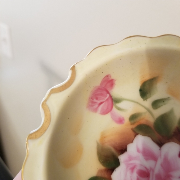 Enesco Vintage Hand Painted Pink Rose Mini Pitcher & Saucer Set Japan E1347 - Picture 4 of 10